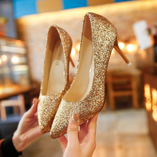 Alicia Sequins Pump Heels