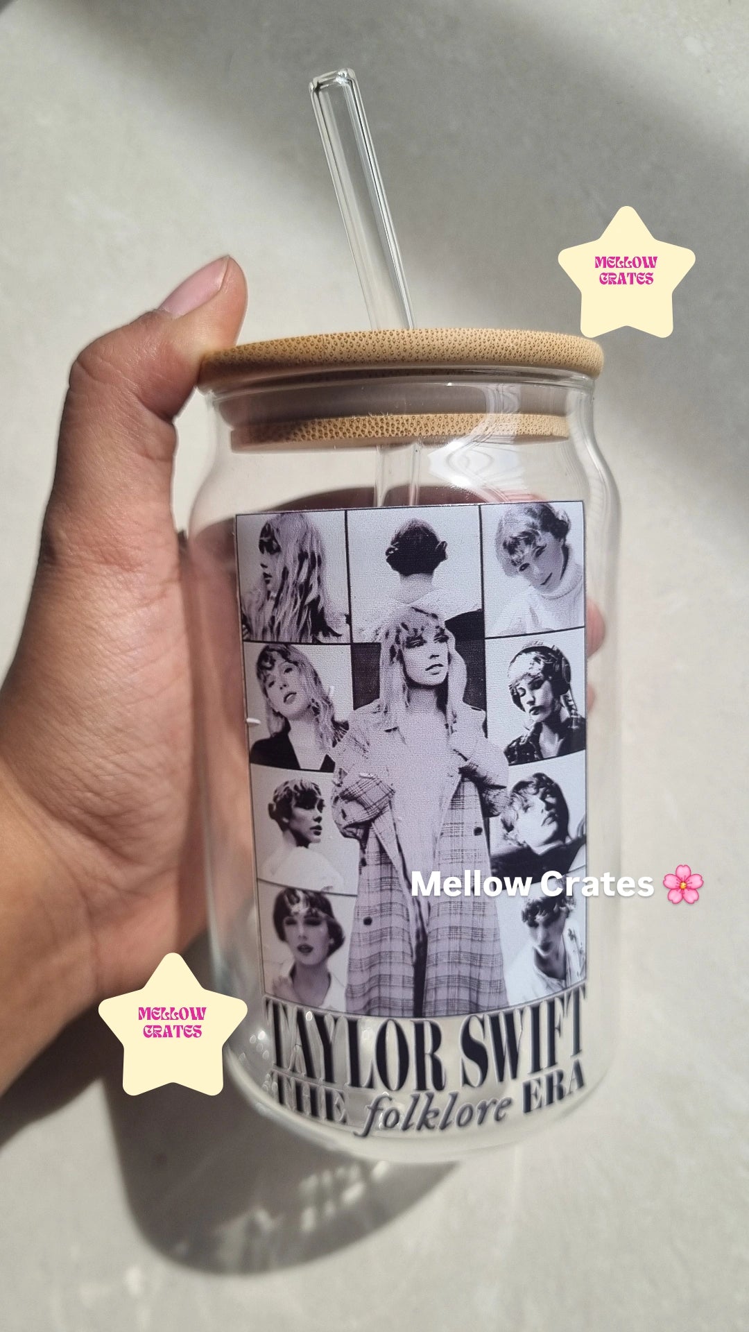 Taylor Swift Folklore - Clear Glass Tumbler