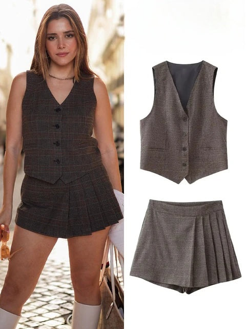 Maddie Vest & Skort Set