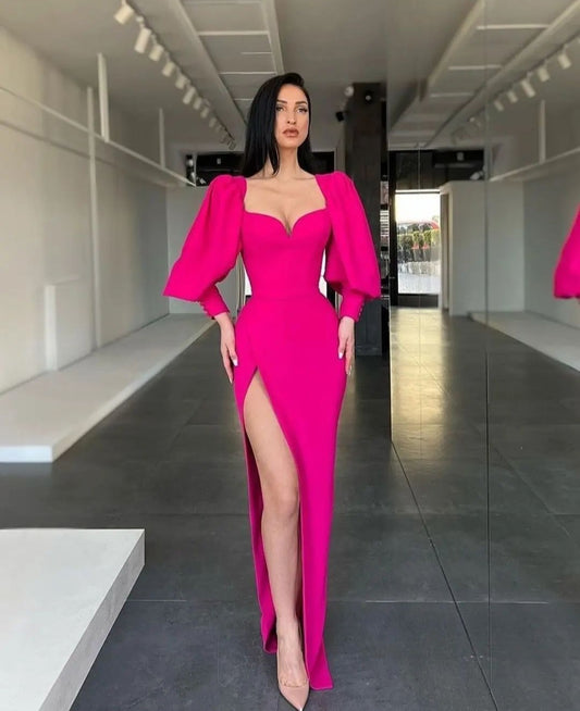 Stunning Thigh High Slit Gown